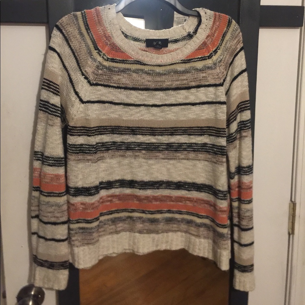 Multicolored striped sweater XL